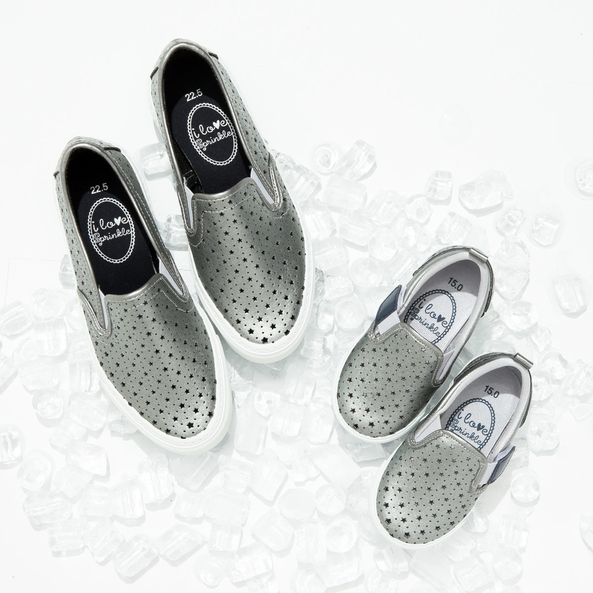 Avery Silver Star Breathable Slip-On Casual Shoes (Kids) - Kids' Shoes - Other Man-Made Fibers Silver